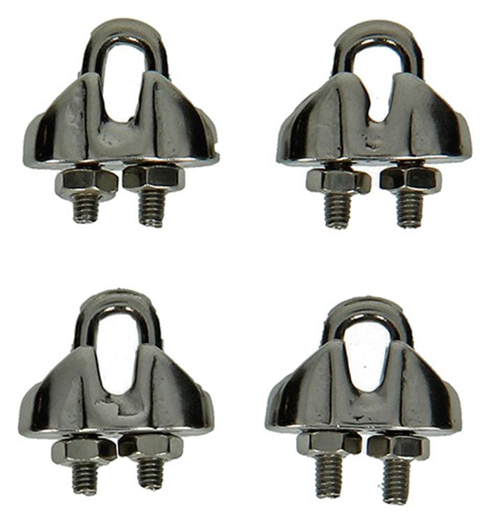Mack 1008442 - 4 serre-fils en acier 2mm en acier inoxydable | 10 pièces