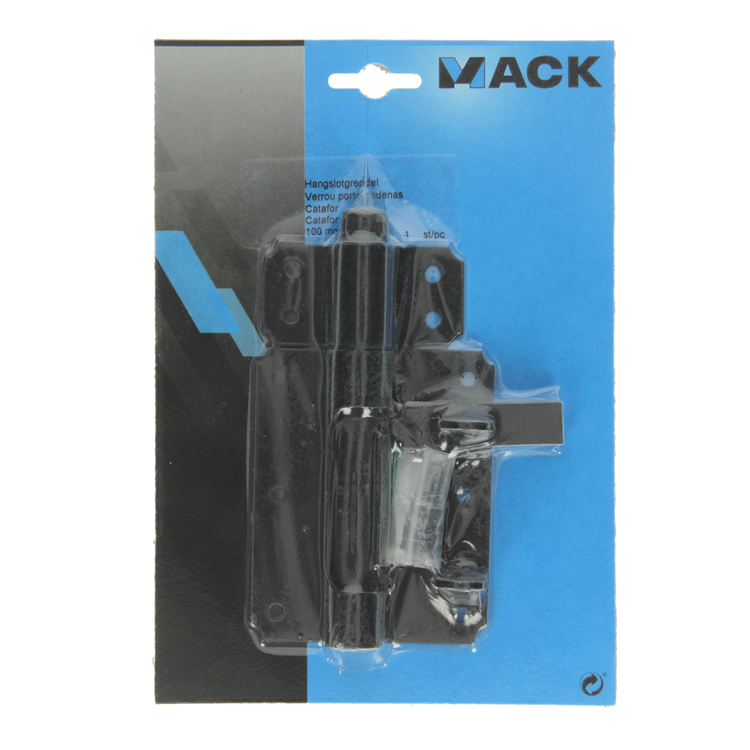 Mack 1013736 - 1 pêne pour cadenas noir 100mm | 5 pièces
