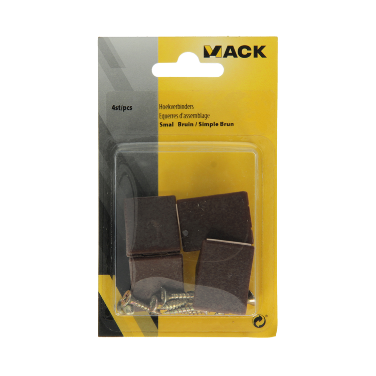Mack 1013645 - 4 connecteurs d'angle étroits marron | 5 pièces