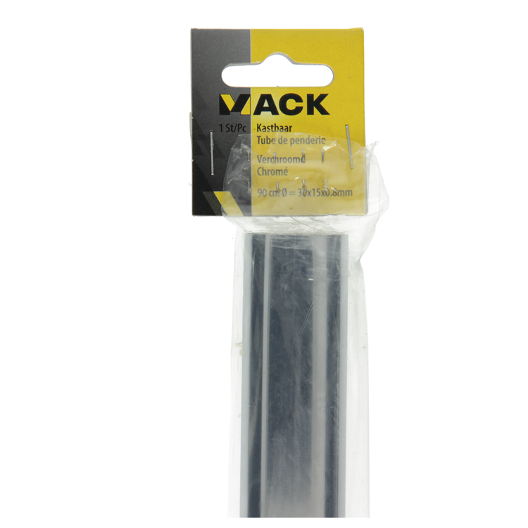 Mack 1014446 - meuble chromé l 90 cm h 30 x l 15 x 0,8 mm | 5 pièces