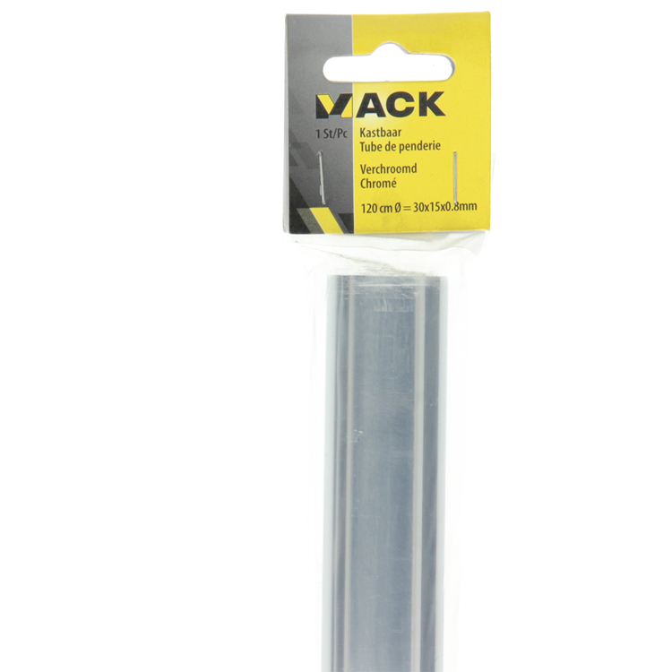 Mack 1014447 - meuble chromé l 120 cm h 30 x l 15 x 0,8 mm | 5 pièces