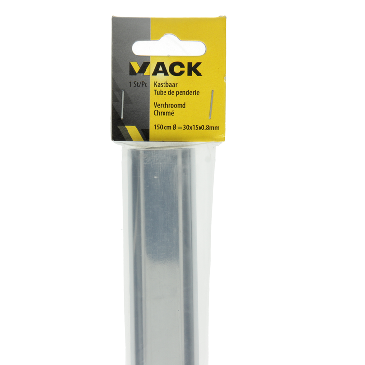 Mack 1014448 - meuble chromé l 150 cm h 30 x l 15 x 0,8 mm | 5 pièces