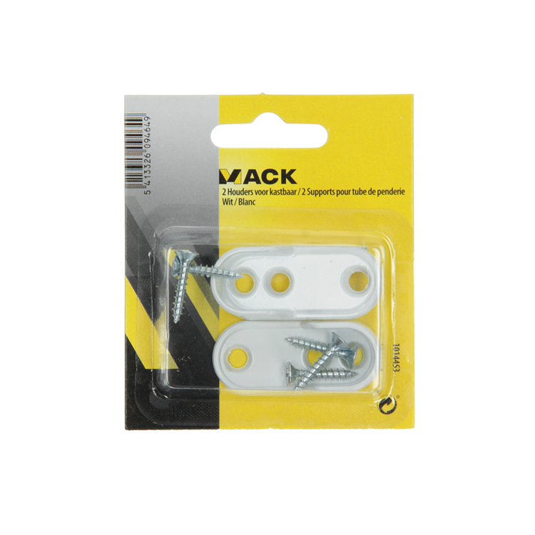 Mack 1014453 - 2 supports pour armoire blanc | 5 pièces