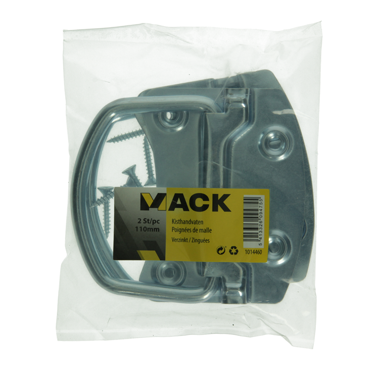 Mack 1014460 - 2 poignées de caisse galvanisées 110 mm | 5 pièces