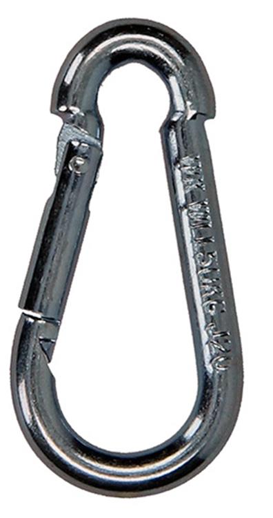 Mack 1008444 - 1 mousqueton + ressort 4 x 40mm galvanisé | 10 pièces