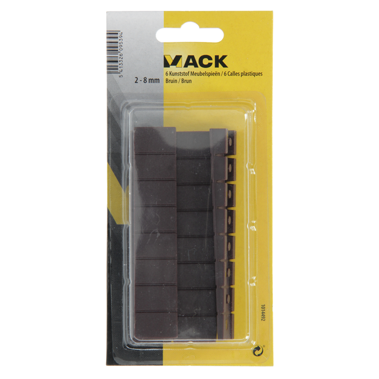Mack 1014492 - 6 cales pour meubles en plastique | 5 pièces