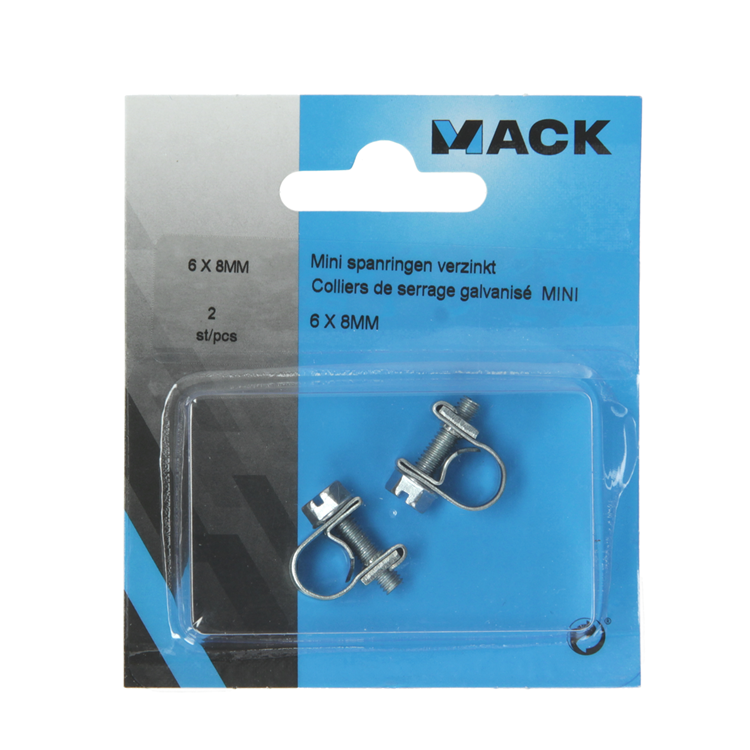 Mack 1011652 - collier de serrage galvanisé 6-8mm 2pcs | 12 pièces