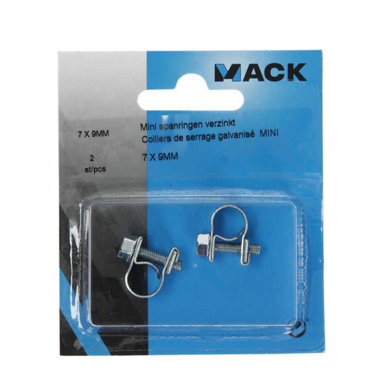 Mack 1011653 - 2 mini anneaux de tension galvanisés 7x9mm | 10 pièces
