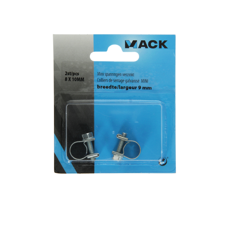 Mack 1011654 - collier de serrage galvanisé 8-10mm 2pcs | 12 pièces