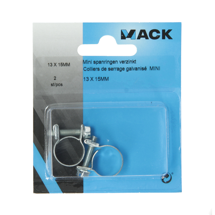 Mack 1011659 - 2 mini anneaux de tension galvanisés 13x15mm | 10 pièces