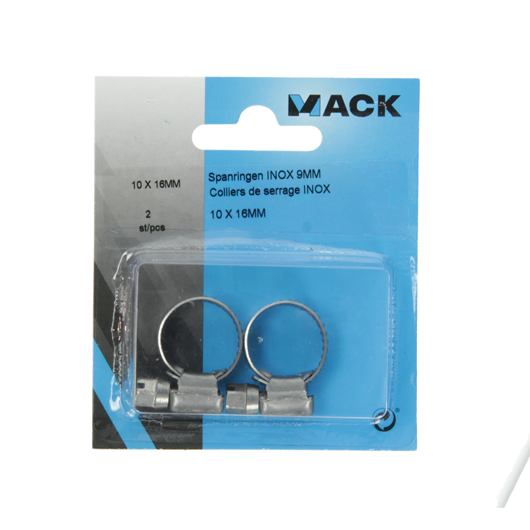 Mack 1011660 - collier de serrage en acier inoxydable 10-16mm 2 pcs | 12 pièces