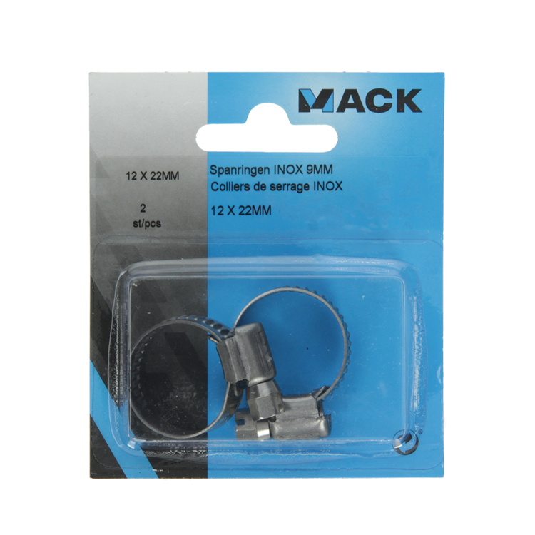 Mack 1011661 - 2 anneaux de tension inox 9mm 12x22mm | 10 pièces
