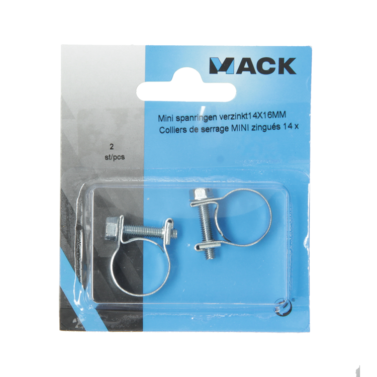 Mack 1011685 - 2 mini anneaux de tension galvanisés 14x16mm | 10 pièces