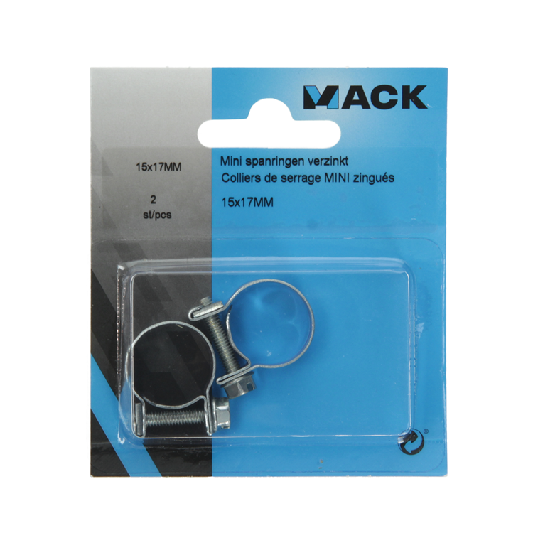 Mack 1011686 - collier de serrage galvanisé 15-17mm 2pcs | 12 pièces