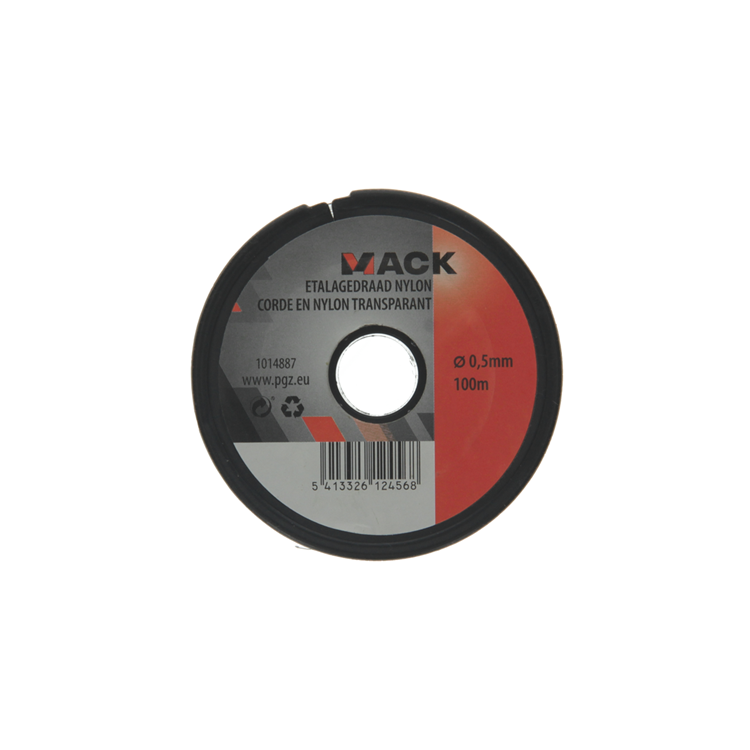 Mack 1014887 - bobine de fil d'affichage en nylon 0,5mm 100m | 10 pièces