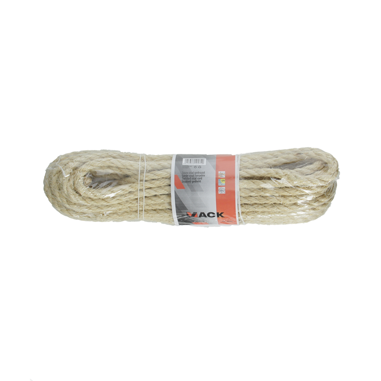 Mack 1014927 - fil torsadé en sisal 10mm env. 20m | 5 pièces