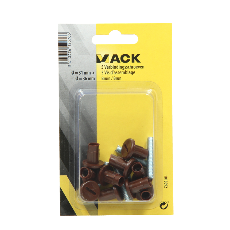 Mack 1013892 - 5 vis de connexion marron 30-40 mm | 10 pièces