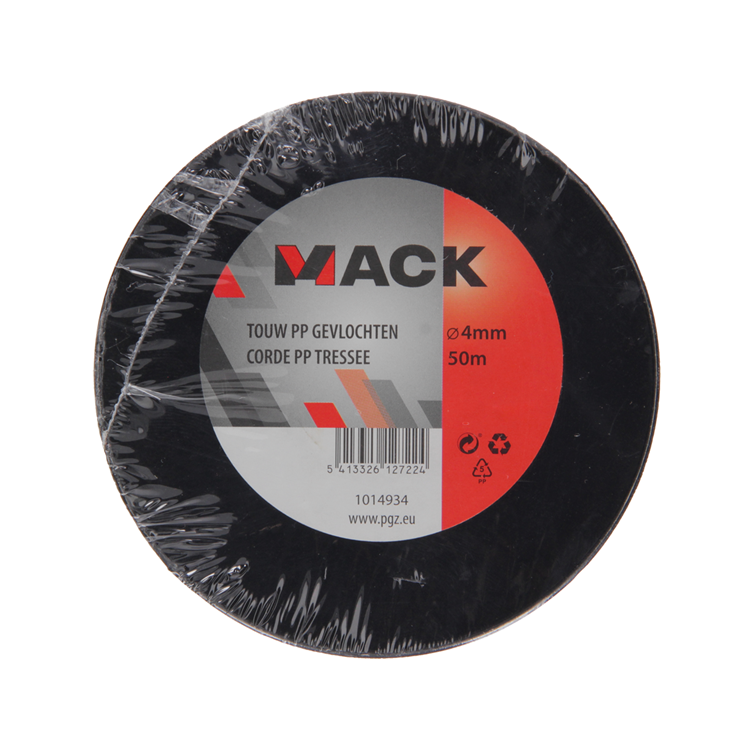 Mack 1014934 - Bobine pp tressée blanc bleu 4mm 50m | 5 pièces