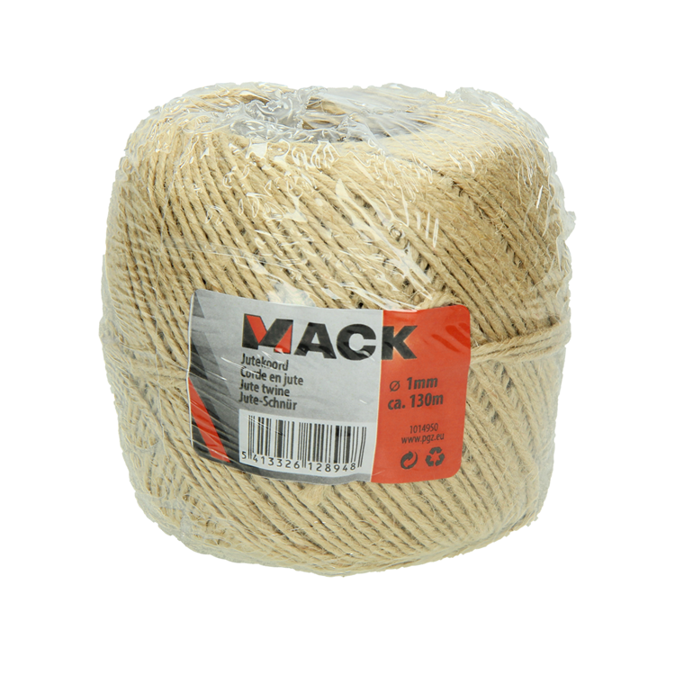 Mack 1014950 - bobine de corde de jute 1mm env. 130m | 5 pièces