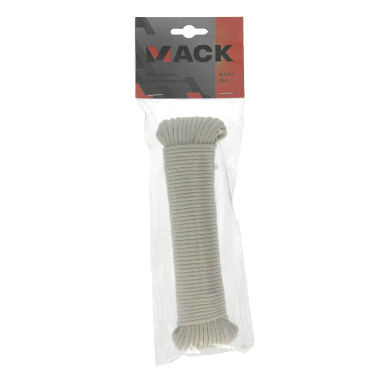 Mack 1014953 - corde à joint en coton 3mm-20m | 5 pièces