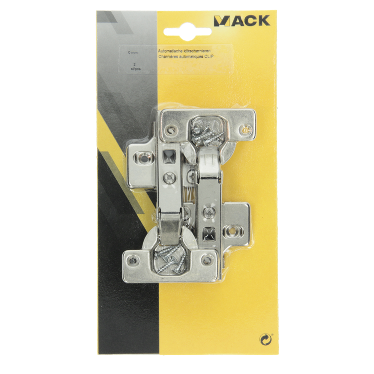 Mack 1013907 - 2 charnières à clic automatiques 0mm + creepl. | 5 pièces