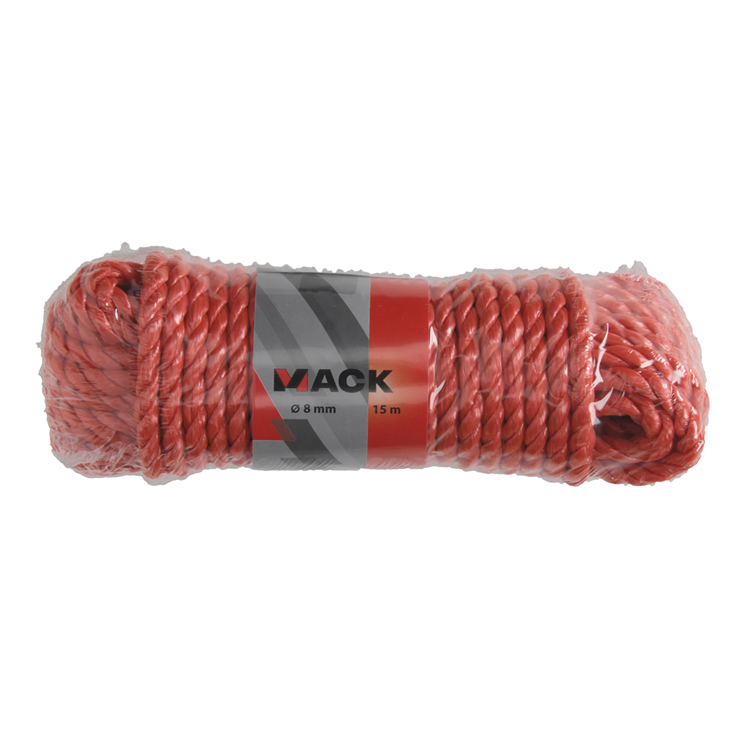 Mack 1013965 - fil pp torsadé orange 8mm 15m | 5 pièces
