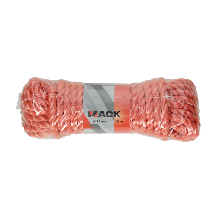 Mack 1014010 - fil pp torsadé orange 10mm 10m | 5 pièces