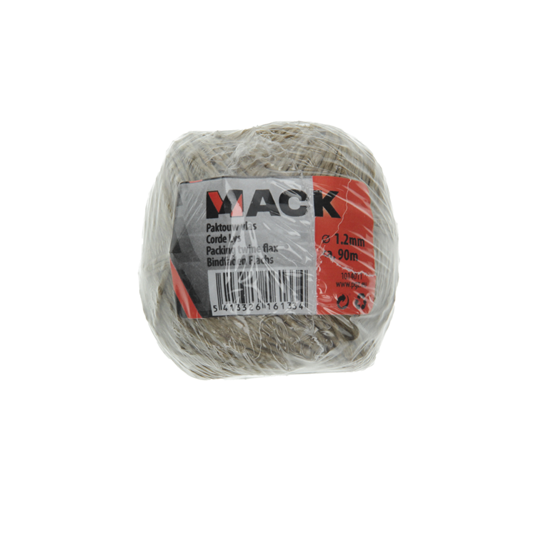 Mack 1014011 - bobine de lin corde d'emballage 1,2mm 90m | 10 pièces