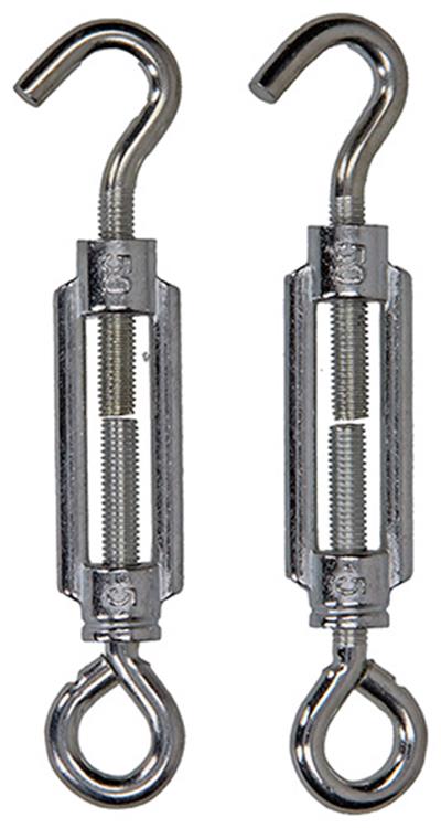 Mack 1008448 - 2 oeillets tendeurs + crochet m5 x 50mm galvanisé | 10 pièces