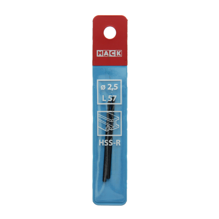 Mack 1018178 - foret universel hss r ø 2,5 x 57 mm 2 pcs | 5 pièces