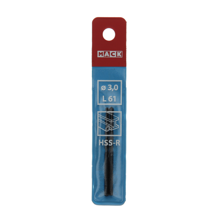 Mack 1018179 - foret universel hss r ø 3,0 x 61 mm 2 pcs | 5 pièces