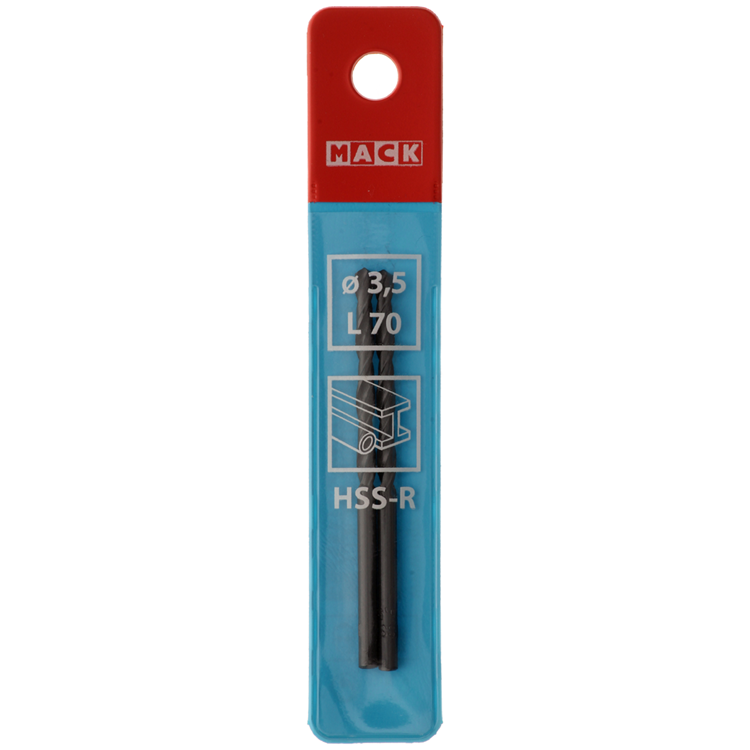 Mack 1018180 - foret universel hss r ø 3,5 x 70 mm 2 pcs | 5 pièces