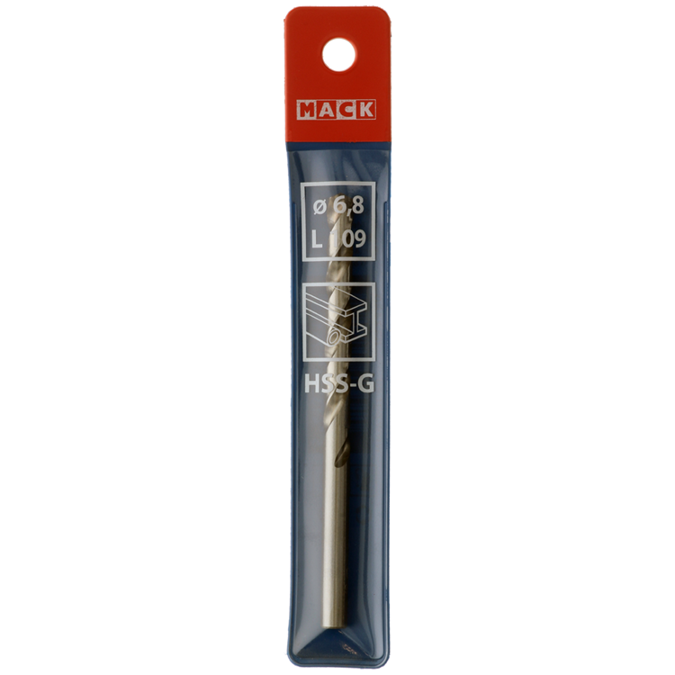 Mack 1018192 - foret à métaux hss g din 338 ø 6,8 x 109 mm | 5 pièces