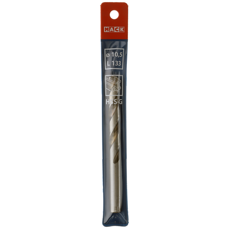 Mack 1018193 - foret à métaux hss g din 338 ø 10,5 x 133 mm | 5 pièces