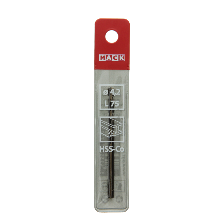 Mack 1018198 - foret à métaux hss co5% din 338 ø 4,2 x 75 mm | 5 pièces