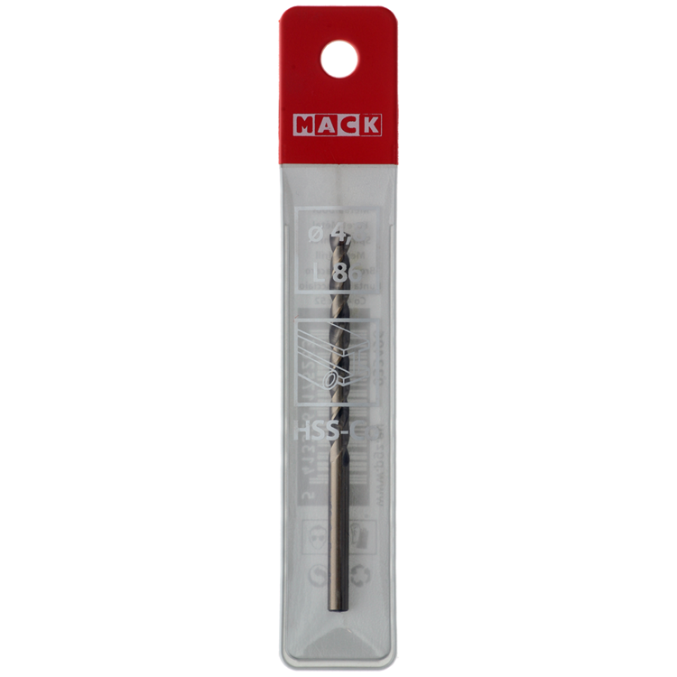 Mack 1018199 - foret à métaux hss co5% din 338 ø 4,8 x 86 mm | 5 pièces