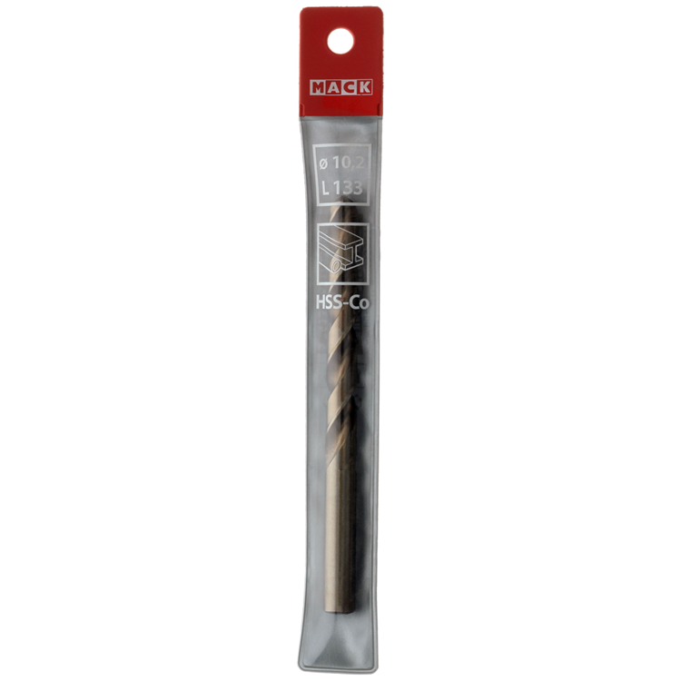 Mack 1018203 - foret à métaux hss co5% din 338 ø 10,2 x 133 mm | 5 pièces