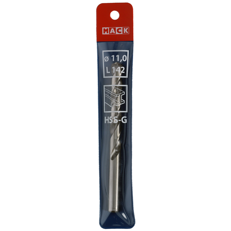 Mack 1018287 - foret à métaux hss g din 338 ø 11,0 x 142 mm | 5 pièces