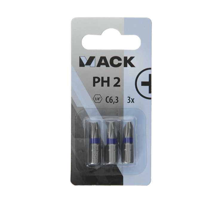 Mack 1018290 - embout de tournevis ph2 l25mm 3pcs | 5 pièces