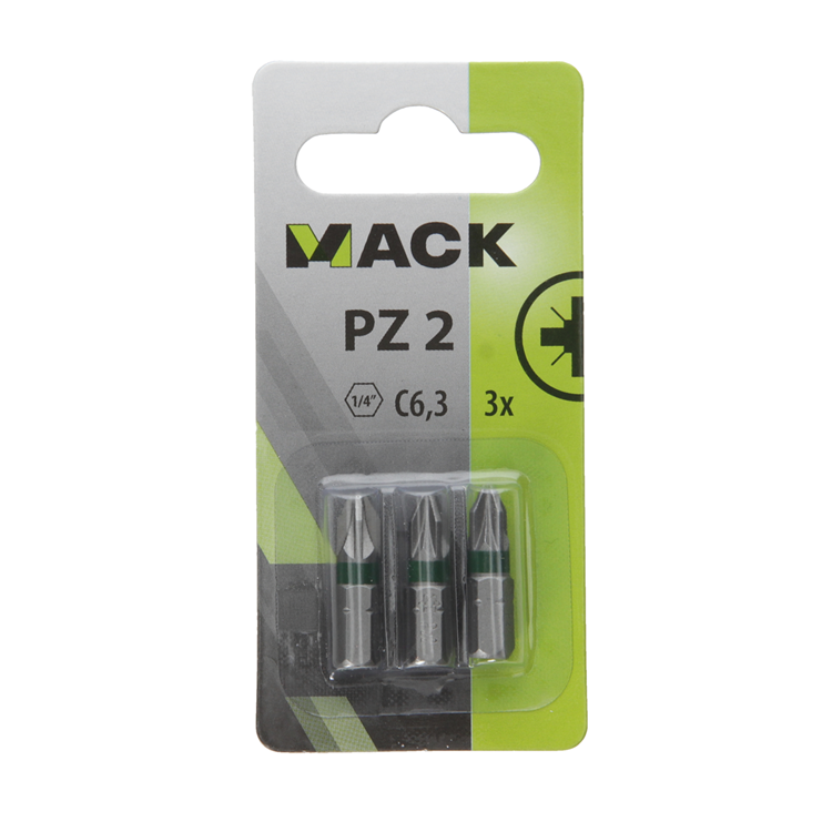 Mack 1018296 - embout à vis pz2 l25mm 3pcs | 5 pièces