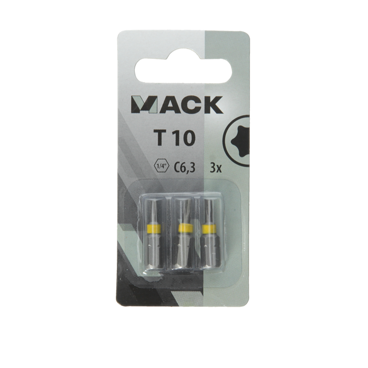 Mack 1018301 - embout à vis t10 l25mm 3pcs | 5 pièces