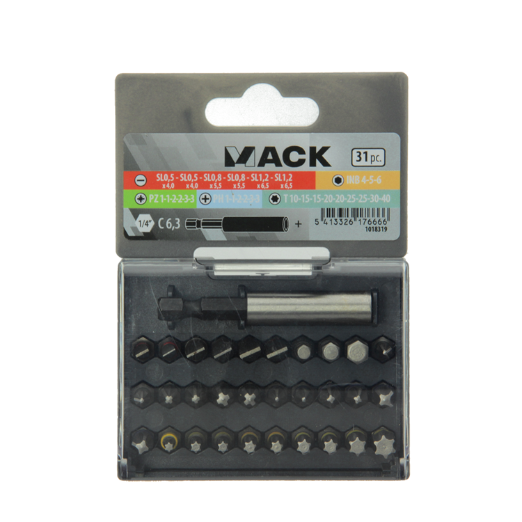 Mack 1018319 - jeu d'embouts de tournevis 31 pièces | 5 pièces