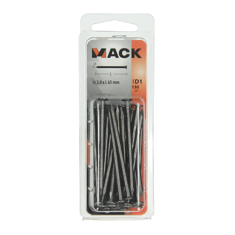 Mack 1017123 - clou tête plate 130 gr 3,0 x 65 mm | 5 pièces