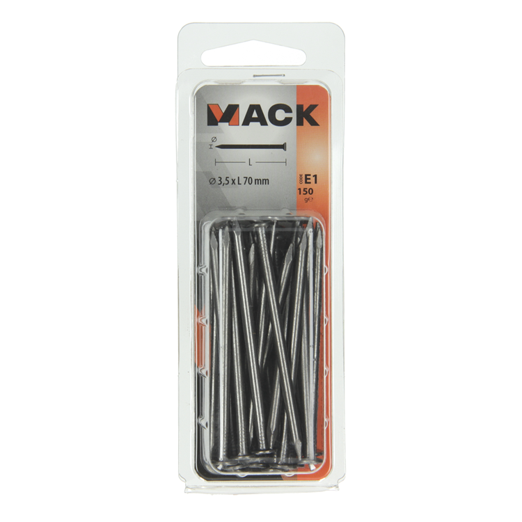 Mack 1017124 - clou tête plate 150 gr 3,5 x 70 mm | 5 pièces