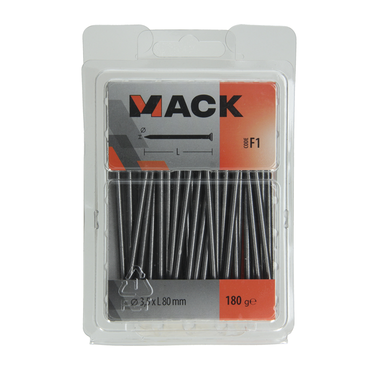 Mack 1017125 - clou tête plate 180 gr 3,5 x 80 mm | 5 pièces