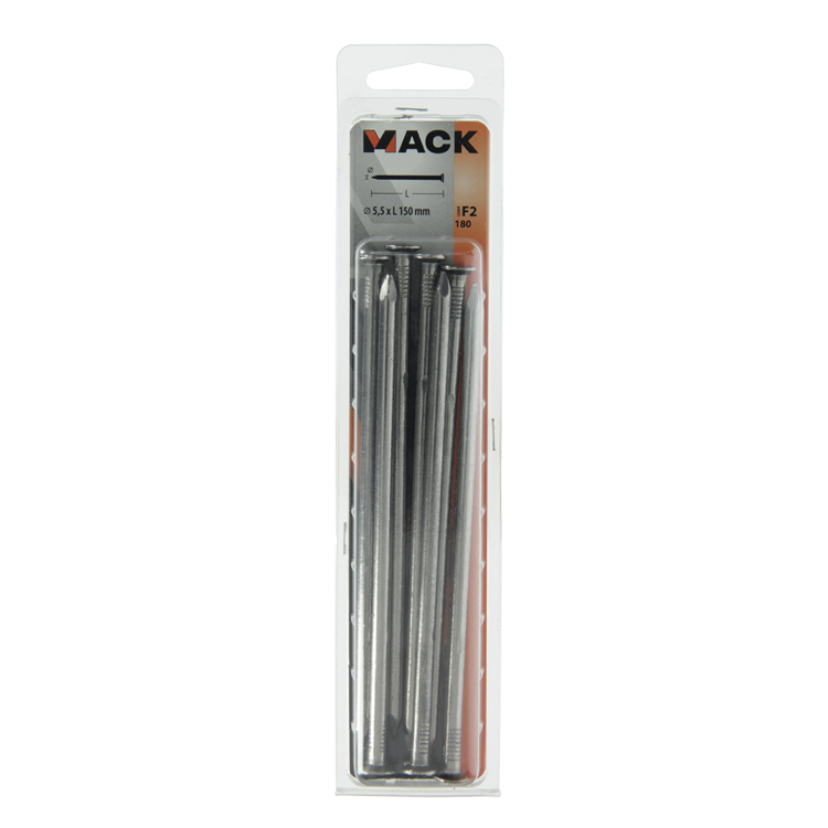 Mack 1017129 - clou tête plate 180 gr 5,5 x 150 mm | 5 pièces