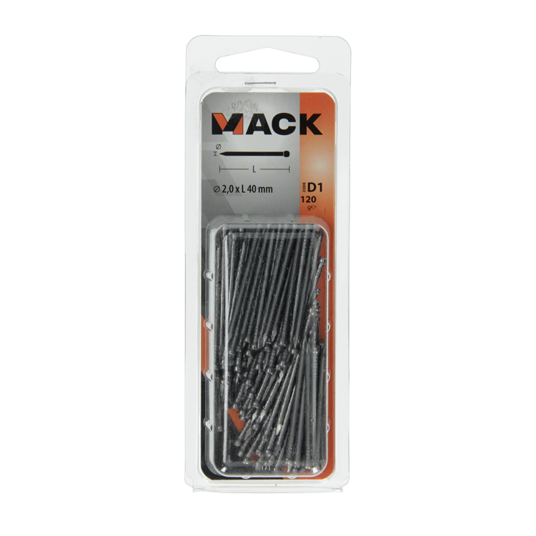 Mack 1017139 - nagel ronde kop 120 gr 2,0 x 40 mm | 5 pièces