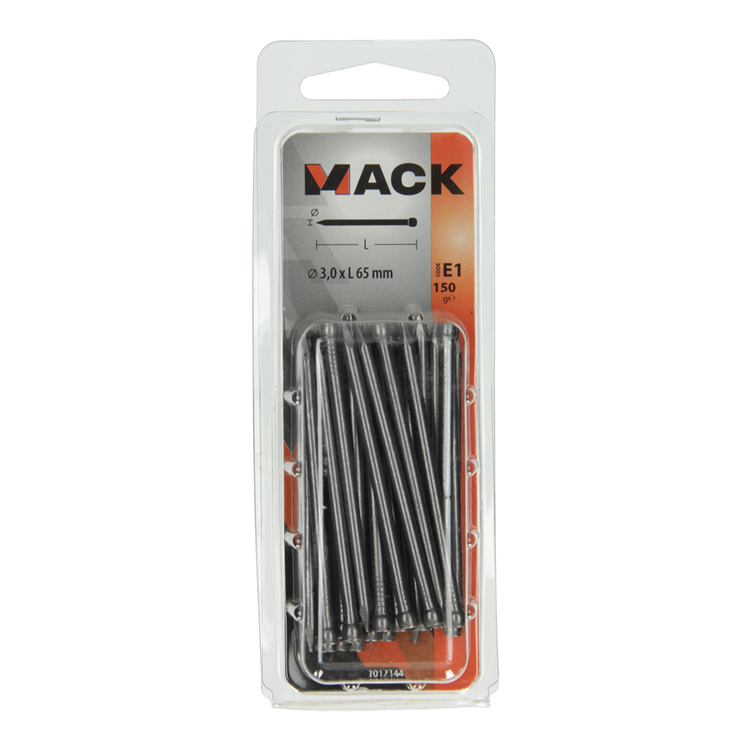 Mack 1017144 - clou tête ronde 150 gr 3,0 x 65 mm | 5 pièces