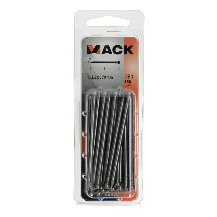 Mack 1017145 - clou tête ronde 150 gr 3,5 x 70 mm | 5 pièces