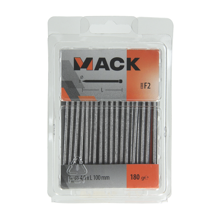 Mack 1017147 - clou tête ronde 180 gr 4,0 x 100 mm | 5 pièces